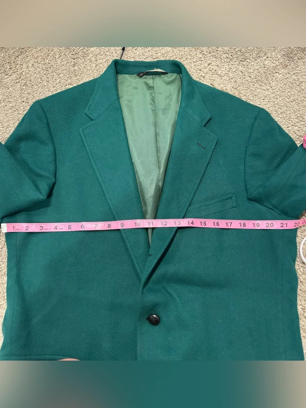 VTG 80s Jos A Bank 100% Cashmere Dark Green Blazer Sport Coat Jacket 44 Long